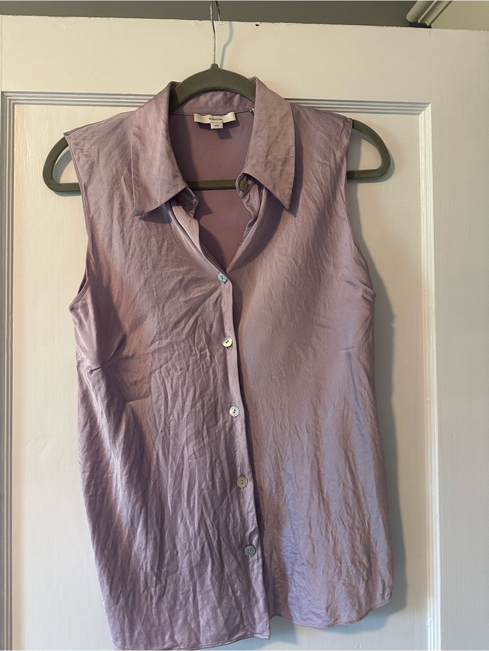 Vince Bias Silk Shirt